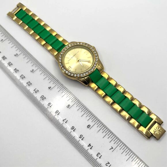 Gold & Green Issac Mizrahi Men's Watch - Picture 4 of 5